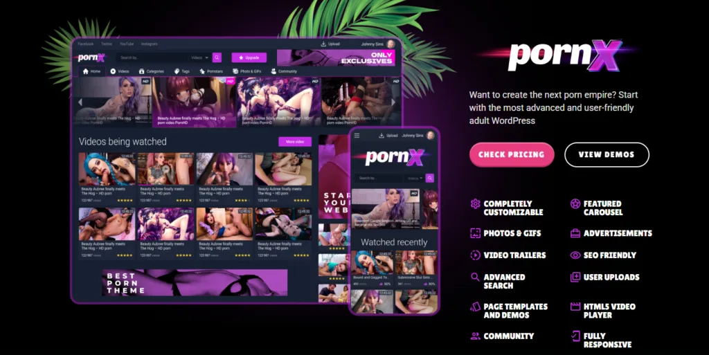 pornx adult wordpress theme